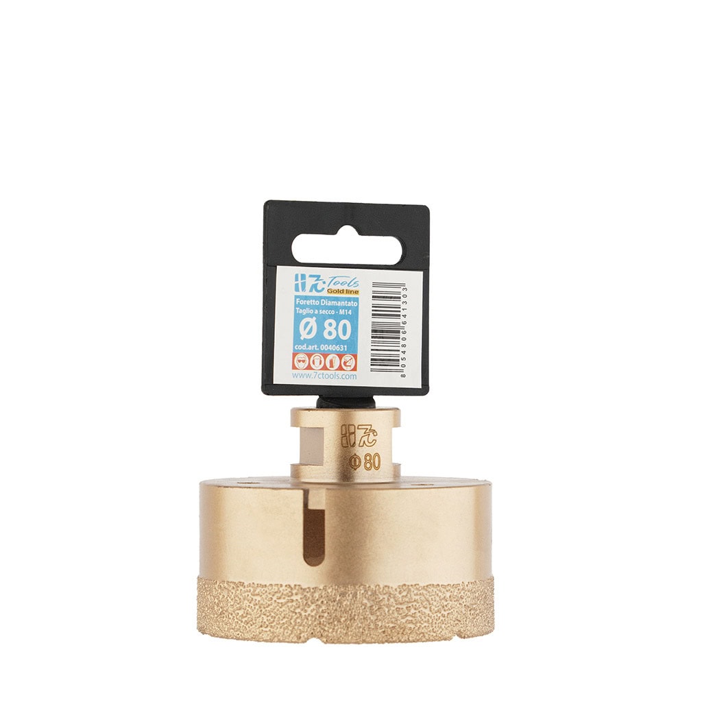 foretto diamantato a secco diametro 80mm