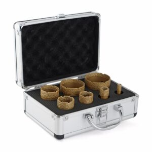 valigetta con set foretti diamantati 7 pezzi